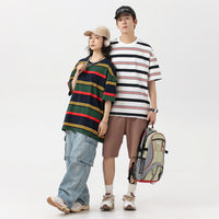 Fashion Men's And Women's Tops Striped T-shirt