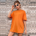 Women's Round-neck Solid-color Short-sleeve Top