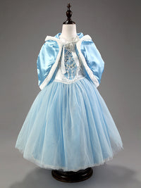 Girls' Fashion Simple Solid Color Princess Dress
