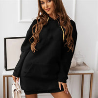 Autumn And Winter New Women's Solid Color Casual Sports Hoodie Sweater