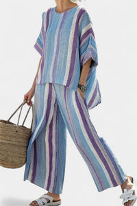 Plus-size Loose Casual Womens Beach Two-piece Set