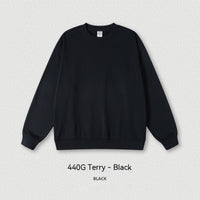 Men's Fashion Loose Solid Color Terry Round Neck Sweater
