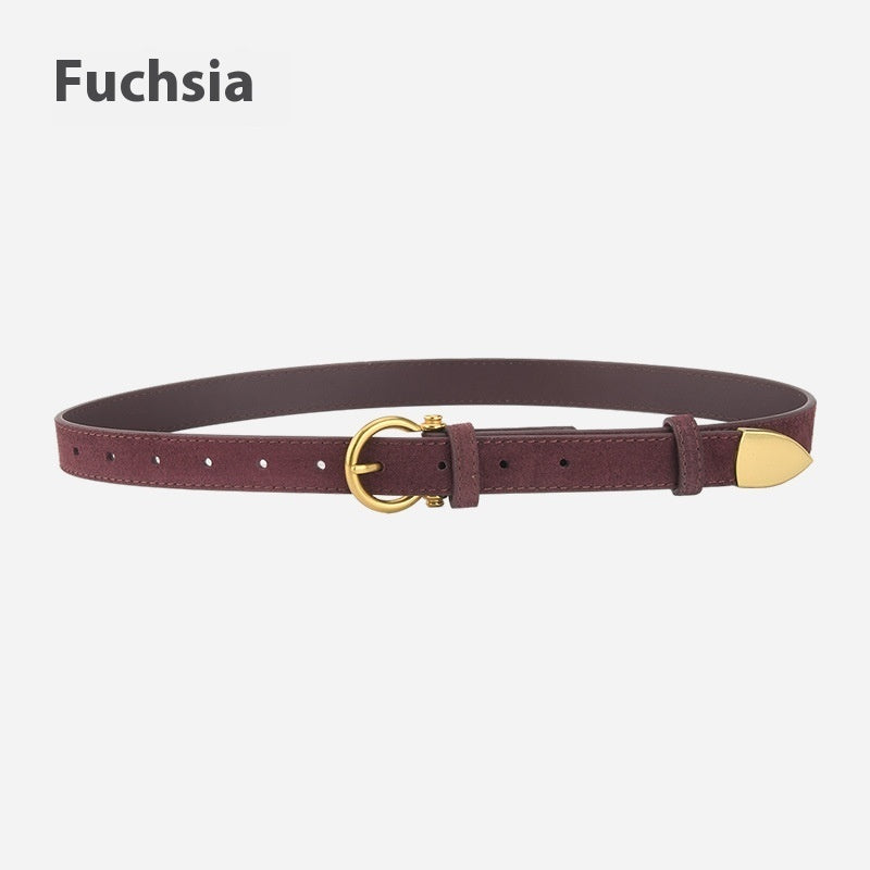 Girls' Fashionable All-match Retro Frosted Belt