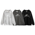 Men's Winter American Style Trend Zipper Design Loose Neutral Cardigan Velvet Padded Hooded Sweatshirt