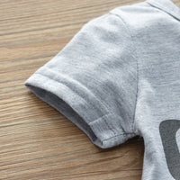 Monogrammed Cotton Short-sleeved Full-body Hacihah Style