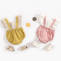 Summer Solid Color Baby Jumpsuit