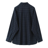 Womens Plaid Poplin Shirt With Scarf-Like Necktie