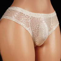 Men's Low Waisted Lace Transparent Soft Briefs