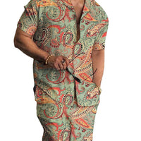 Fashion Simple Men's Short Sleeve Shirt Outfit