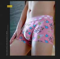 Printed Boxer Men's Mid-waist Trendy Underwear