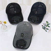 Breathable Mesh Cap With A Solar-powered Fan