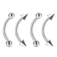 F136 Titanium Alloy Internal Thread Double Head Bending Rod Eyebrow Ring
