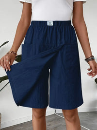European And American Women's Clothing Pocket Casual Short Pantskirt