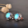Elegant Round Moonstone Earrings For Women
