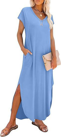 European And American Women's Casual Loose Long Dress