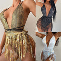 Nightclub Hot Girl Tassel One-piece Swimsuit