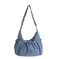 Designer-style Plaid Drawstring Bag With Hanging Buckle Cheerful Vibe Can Be Worn As A Shoulder Bag Or Crossbody Bag