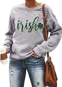 Womens Printed Long Sleeve Pullover Top