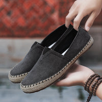 Summer Breathable Canvas Slip-on Lofter Men's Casual Linen Cloth Shoes