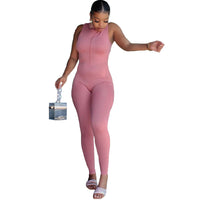 Women's Fashion Sports Casual Skinny Sleeveless Jumpsuit