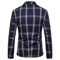 Casual Plaid Dress Small Suit Coat Man