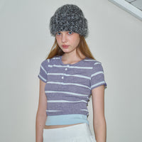 Multi-yarn Blended Wool Beanie For Womencolor-blocked Face-flattering Knit Hat For Fall And Winter