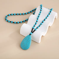 Vintage Turquoise Waterdrop Womens Necklace