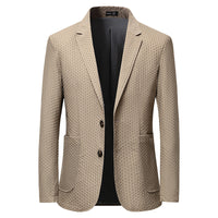 Men's Brocade Ammonia Fabric Plaid Jacquard Suit