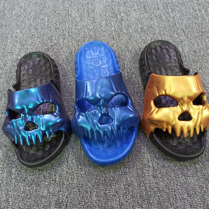 Skull EVA Indoor Bathroom Home Thick Bottom Soft Bottom Slippers