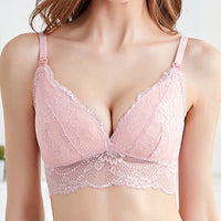 Large Size Without Steel Ring Women's Thin Lace Bra