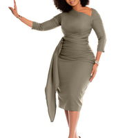 Elegant Plus-Size European And American Style Dress