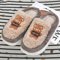 Bears Fur Slippers For Women To Keep Warm In Winter