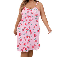 Plus Size Pajamas For Women Round Neck Thin