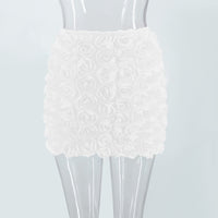 Women's Fashion Three-dimensional Flower Short Skirt