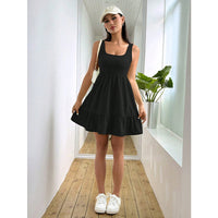 Elegant U-Neck High-Waisted Slimming Athletic Dress