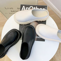 Womens Chunky-soled Closed-toe Mules For Casual Wear