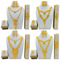 Fashion Women's Necklace Earring Ring Bracelet Suit