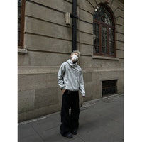 Niche Irregular Design Double Zipper Hooded Sweater