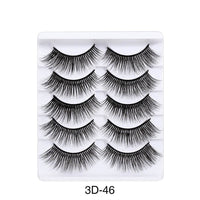 5 Pairs Of Natural Curly And Dense Three-dimensional Simulation 3D False Eyelashes