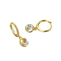 Synthetic Moonstone Agate Turquoise Earrings