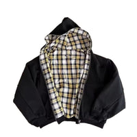 Stitching Double-sided Wear Special-interest Design Hooded Sweater
