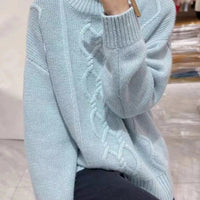 Loose Thick Pullover High Purity Woolen Sweater For Women