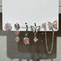 6-Piece Sweet  Cool Butterfly Stud Earring Set