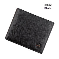Men's Anti-Scanning RFID High-Capacity Credit Card Holder Made From First-Layer Cowhide Leather