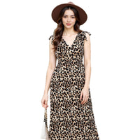Waist-cinching Sleeveless Beach Vacation Dress