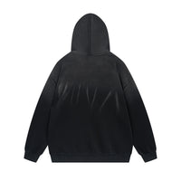 Gradient Velvet Padded Hooded Sweatshirt Men