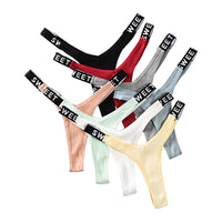 Thin-strapped Seamless Cotton Low-rise Thong