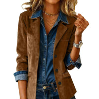 Winter Western-style Suede-Look Biker Jacket Coat