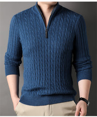 Half-high Neck Loose Zip-up Casual Daily Sweater