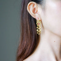 Bat Tassel Earring Girl New Chinese Blue And White Carving